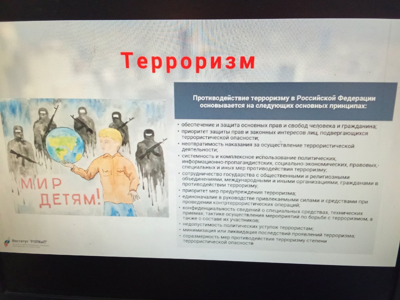 «Профилактика экстремизма и терроризма в подростковой среде».